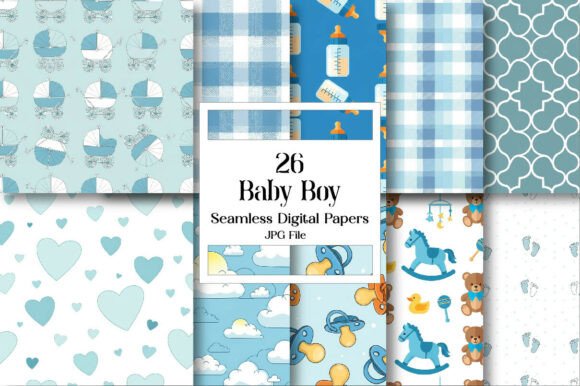 Baby Boy Digital Paper: A Versatile Resource for Creative Projects