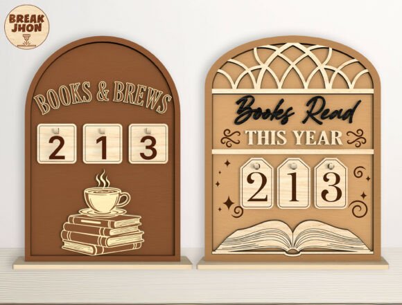 Books Brews Reading Tracker SVG for Crafters
