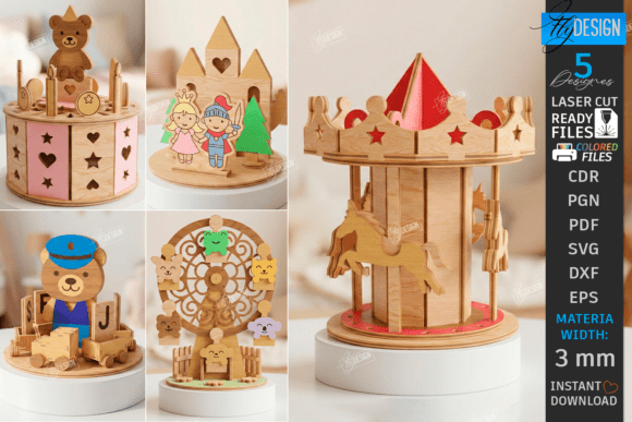 Crafting Timeless Memories with Wooden Music Boxes Laser Cut Bundle CNC Designs