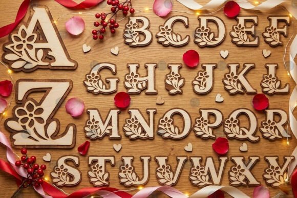 Elevate Crafts with a Laser Cut Floral Alphabet SVG Bundle