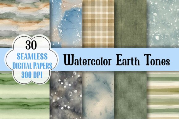 Exploring the Versatility of Watercolor Earth Tones Digital Paper