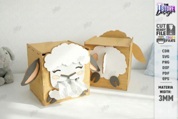Funny Animal Laser Cut Tissue Box Designs