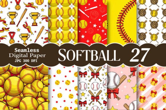 Seamless Softball Digital Paper Bundle Guide