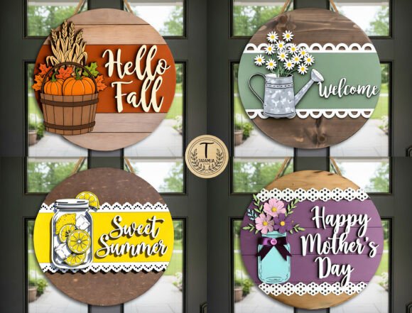 Seasonal Door Sign SVG Bundle: A Year-Round Guide to Farmhouse Décor
