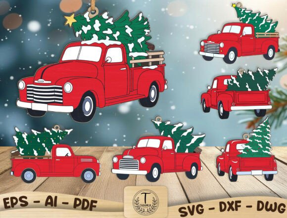 Streamlining Holiday Production with a Christmas Truck Ornament SVG Bundle